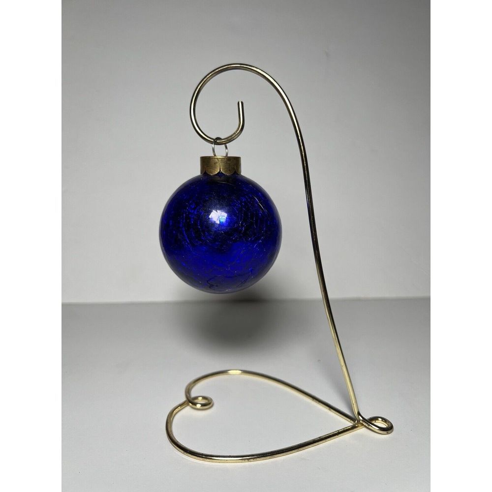 Vintage Glass Ball Christmas Ornament Blue Vintage Kugel Style‎ SALE‼️